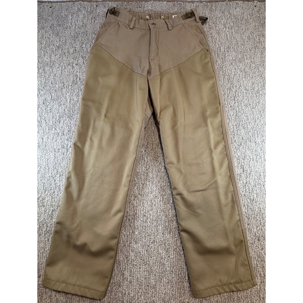 Vintage Columbia Hunting Pants Double Leg Men 32x32 Tan Canvas Reinforced HM8560
